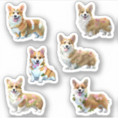 Cute Oranje corgi voor een positieve stemming Sticker (Voorkant)