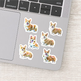 Cute Oranje corgi voor een positieve stemming Sticker