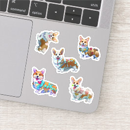 Cute Oranje corgi voor een positieve stemming Sticker