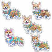 Cute Oranje corgi voor een positieve stemmingswiss Sticker (Voorkant)