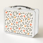 Cute Oranje en Leaves Pattern (Voorkant)