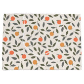 Cute Oranje en Leaves Pattern Groot Cadeauzakje (Voorkant)