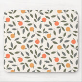 Cute Oranje en Leaves Pattern Muismat (Voorkant)