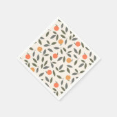 Cute Oranje en Leaves Pattern Servet (Hoek)