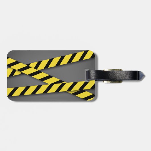 Cute Oranje Excavator Construction Builder Boy Bagagelabel (Achterkant horizontaal)