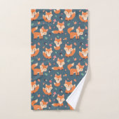 Cute Oranje Fox Animal Pattern Bad Handdoek (Handdoek)