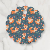 Cute Oranje Fox Animal Pattern Hartelijk dank Bedankjes Labels (Achterkant)