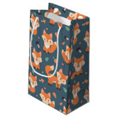 Cute Oranje Fox Animal Pattern Hartelijk dank Klein Cadeauzakje (Achterkant Gekanteld)