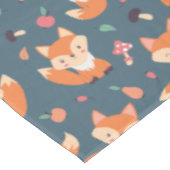 Cute Oranje Fox Animal Pattern Tafelkleed (Gekanteld)