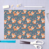 Cute Oranje Fox Animal Pattern Tissuepapier (Craft)