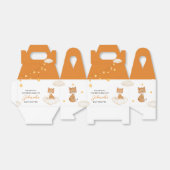 Cute Oranje Fox Baby shower Favor Box Bedankdoosjes (Uitgevouwen)
