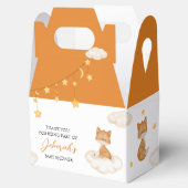 Cute Oranje Fox Baby shower Favor Box Bedankdoosjes (Geopend)