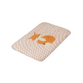 Cute Oranje Fox Bath Mat (Gekanteld)