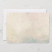 Cute Oranje Fox met Green Wreated Baby shower Kaart (Achterkant)