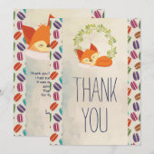 Cute Oranje Fox met Wreater Bedankt (Voorkant / Achterkant)