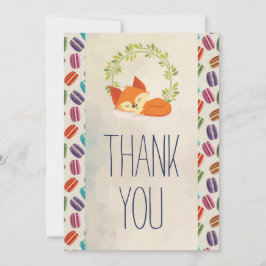Cute Oranje Fox met Wreater Bedankt