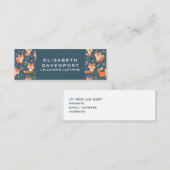 Cute Oranje Fox Pattern Illustratie Mini Visitekaartje (Voorkant / Achterkant)