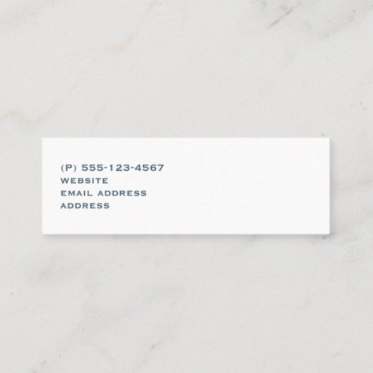 Cute Oranje Fox Pattern Illustratie Mini Visitekaartje (Achterkant)