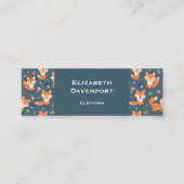 Cute Oranje Fox Pattern Illustratie Mini Visitekaartje (Voorkant)