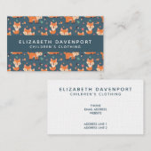 Cute Oranje Fox Pattern Illustratie Visitekaartje (Voorkant / Achterkant)