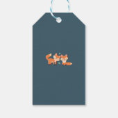 Cute Oranje Foxes Graphic Illustration Baby shower Cadeaulabel (Achterkant)