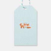 Cute Oranje Foxes Graphic Illustration Baby shower Cadeaulabel (Achterkant)