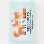 Cute Oranje Foxes Graphic Illustration Baby shower Spandoek (Verticaal)