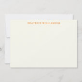 Cute Oranje Fruit Waterverf Pattern Personalized Notitiekaartje (Voorkant)