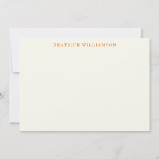 Cute Oranje Fruit Waterverf Pattern Personalized Notitiekaartje (Voorkant)