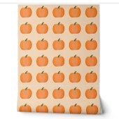 Cute Oranje Gender Neutral Pumpkin Behang (Afrollen)