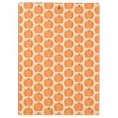 Cute Oranje Gender Neutral Pumpkin Custom Klembord (Achterkant)