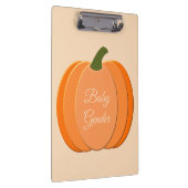 Cute Oranje Gender Neutral Pumpkin Custom Klembord (Rechts)
