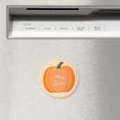 Cute Oranje Gender Neutral Pumpkin Custom Magneet (Insitu (Vaatwasser))