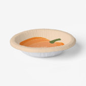 Cute Oranje Gender Neutral Pumpkin Custom Papieren Kommen (Gebogen)