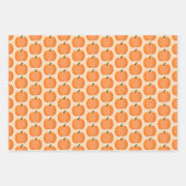 Cute Oranje Gender Neutral Pumpkin Custom Pattern Inpakpapier Vel (Voorkant 3)