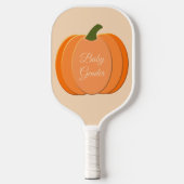 Cute Oranje Gender Neutral Pumpkin Custom Pickleball Paddle (Voorkant)