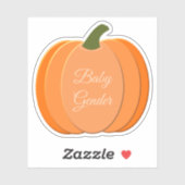 Cute Oranje Gender Neutral Pumpkin Custom Sticker (Vel)