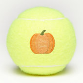 Cute Oranje Gender Neutral Pumpkin Custom Tennisballen (Voorkant)