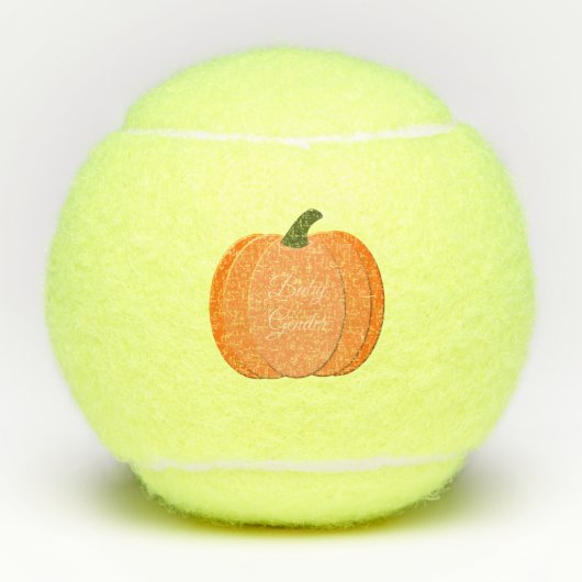Cute Oranje Gender Neutral Pumpkin Custom Tennisballen (Voorkant)