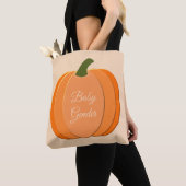 Cute Oranje Gender Neutral Pumpkin Custom Tote Bag (Dichtbij)