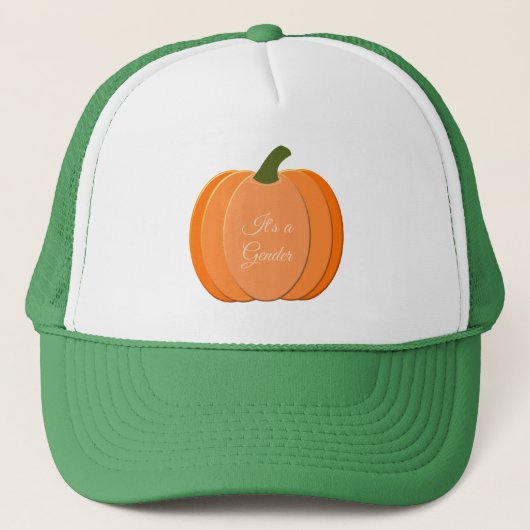 Cute Oranje Gender Neutral Pumpkin Custom Trucker Pet (Voorkant)