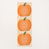 Cute Oranje Gender Neutral Pumpkin Custom Yogamat (Voorkant)