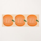 Cute Oranje Gender Neutral Pumpkin Custom Yogamat (Voorkant (horizontaal))