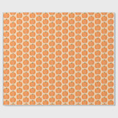 Cute Oranje Gender Neutral Pumpkin Pattered Cadeaupapier (Vlak)