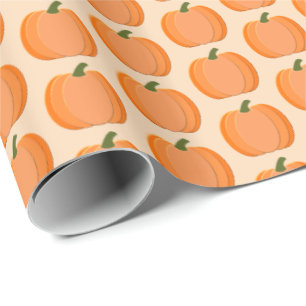 Cute Oranje Gender Neutral Pumpkin Pattered Cadeaupapier