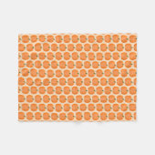Cute Oranje Gender Neutral Pumpkin Pattered Fleece Deken (Voorkant (Horizontaal))