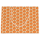 Cute Oranje Gender Neutral Pumpkin Pattered Groot Cadeauzakje (Voorkant)