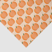 Cute Oranje Gender Neutral Pumpkin Pattered Tissuepapier (Detail)