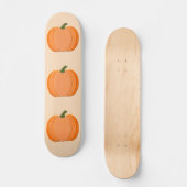 Cute Oranje Gender Neutral Pumpkin Persoonlijk Skateboard (Voorkant)