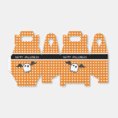 Cute Oranje Ghost Halloween Party Bedankdoosjes (Uitgevouwen)